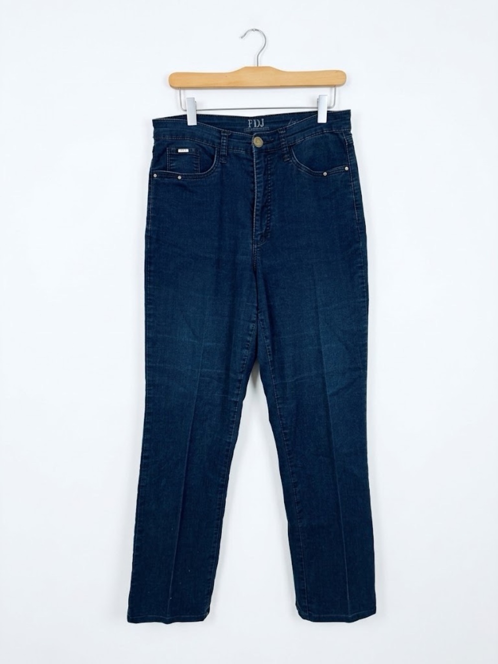 French Dressing Jeans Dark Blue Straight-Leg Jeans - Size 10